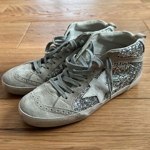 Silver Sparkly Golden Goose